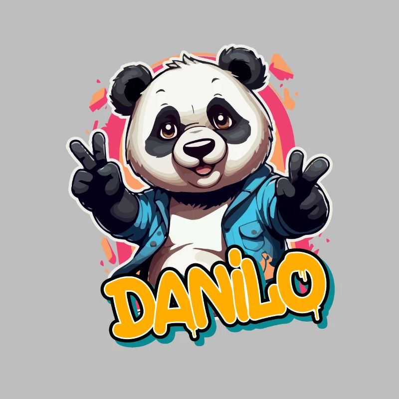 DANILO - Handsome Boy Name with Cool Panda