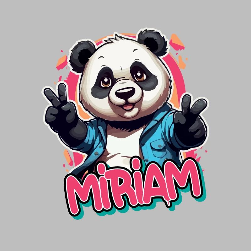 MIRIAM - Schöner Mädchen Name mit coolem Panda