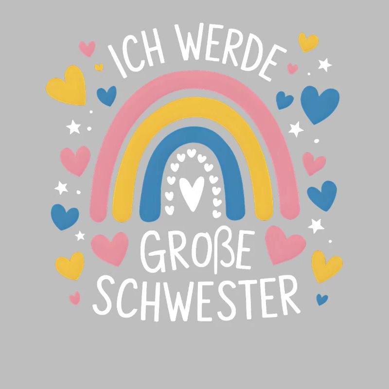 Ich Werde Große Schwester Regenbogen Boho