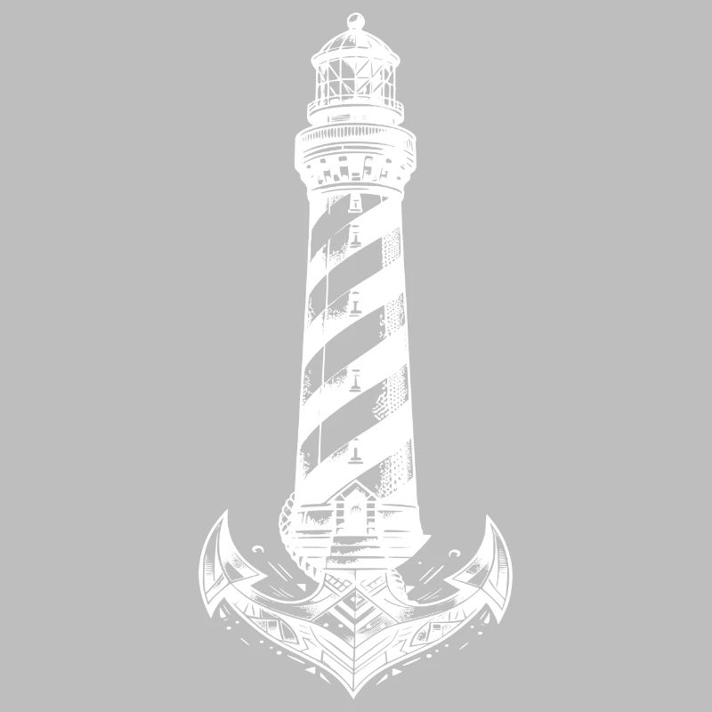 Conception d’ancre de phare côtier à rayures obliques