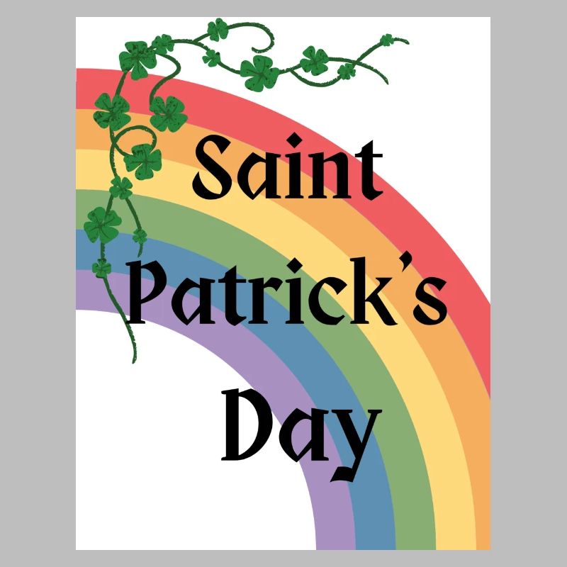 Saint Patrick's Day with rainbow