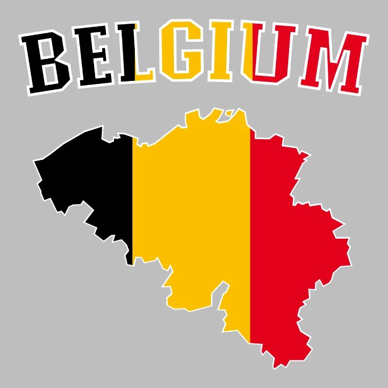 Belgium Flag Map