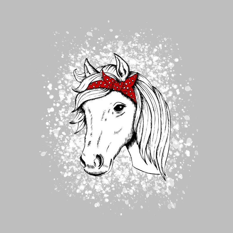 Pferd mit Schneeflocken