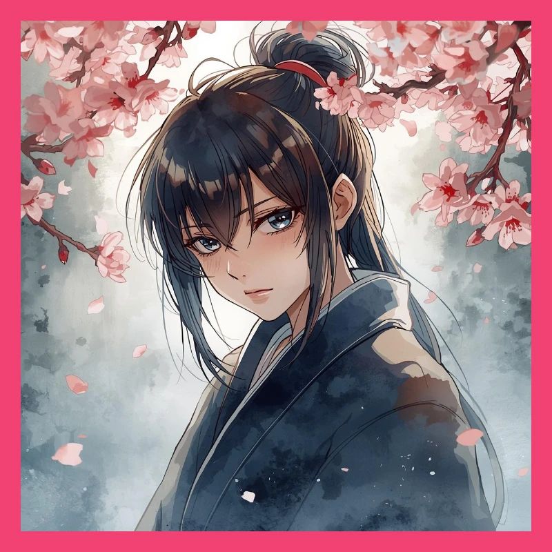 Hanfu under cherry blossoms