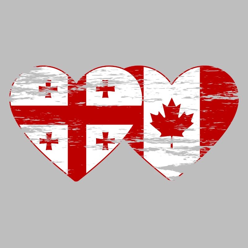 Coeur de drapeau de Géorgie Canada utilisé