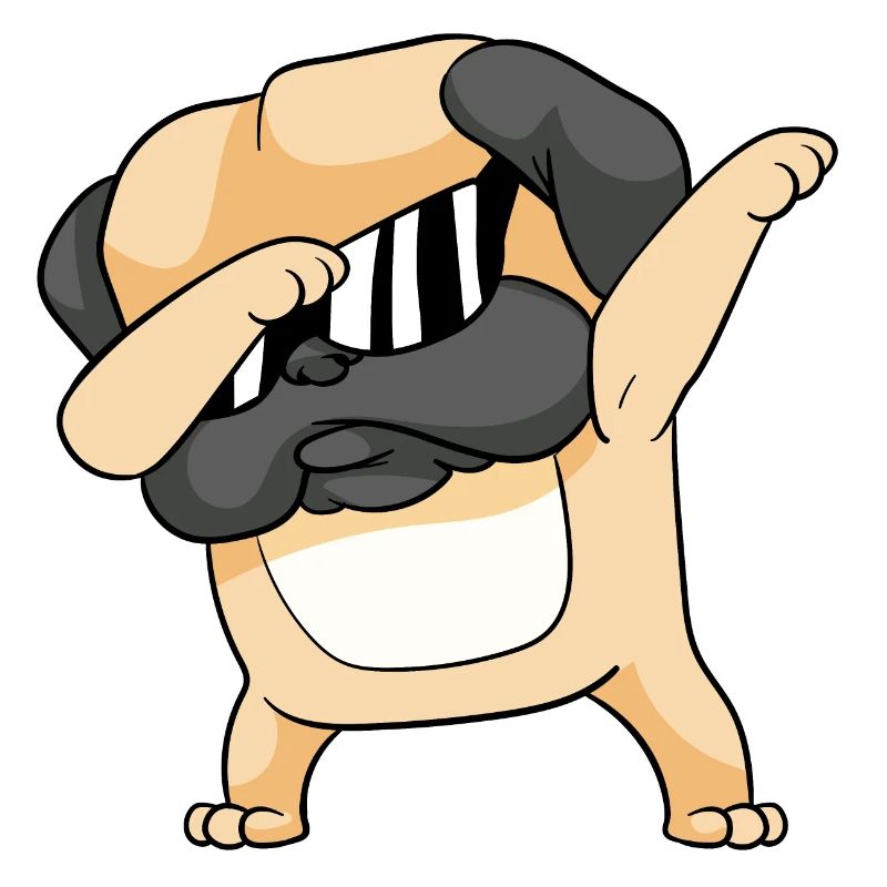 Dabbing Dab Pug Chiens