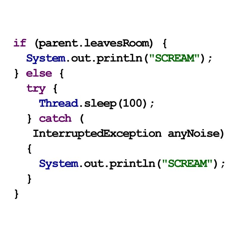 Java Code New Baby - InterruptedException