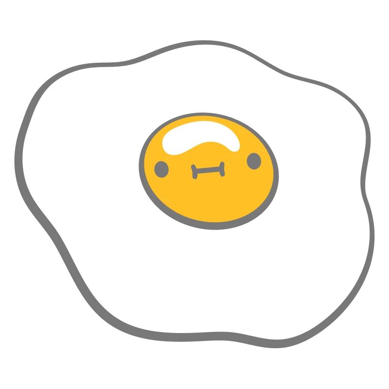 Fried egg with face