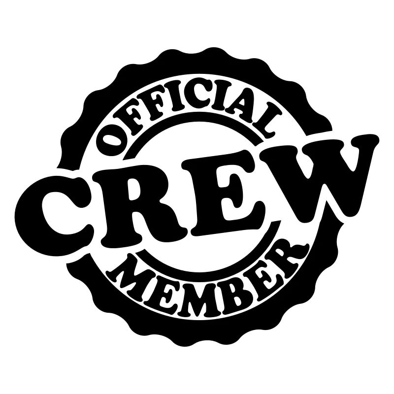 Cooler Official Crew Member Text Mitglied Stempel
