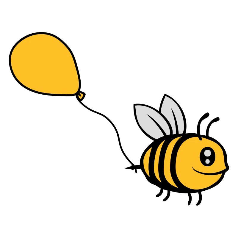 Glückliche Luftballon Biene Comic