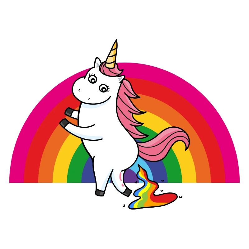 Arcobaleno di unicorno pooping