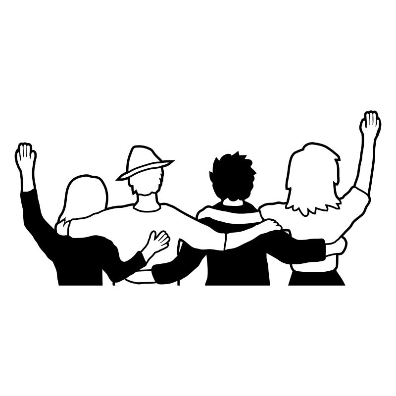 Gruppe Crew Freunde