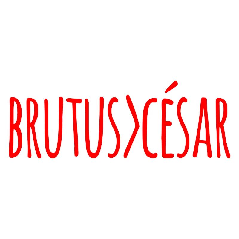 Brutus> Caesar Brutus überlegen gegenüber Caesar (rot)