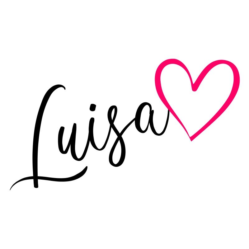 Luisa Surname First Name Heart pink