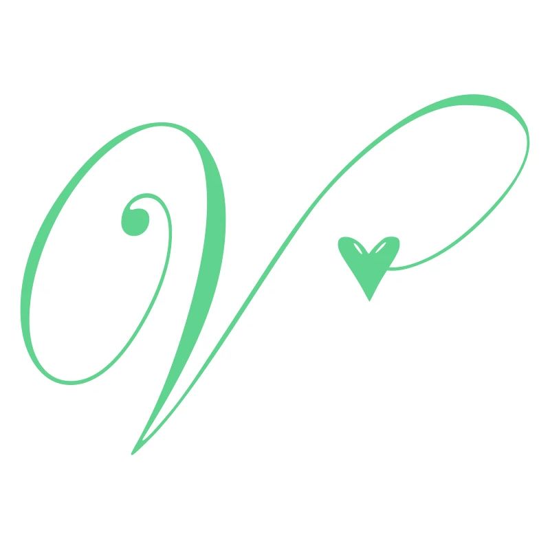 Monogram V Heart Vine