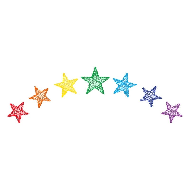 Sterne Regenbogen scribble