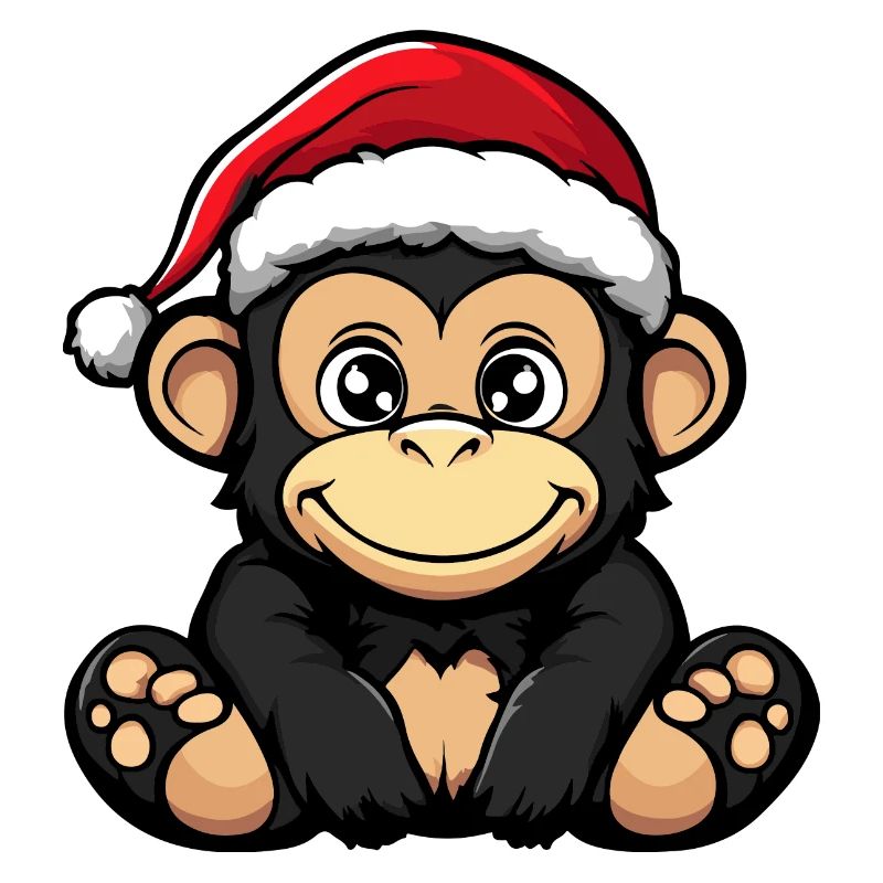 Affe Weihnachten Niedlich