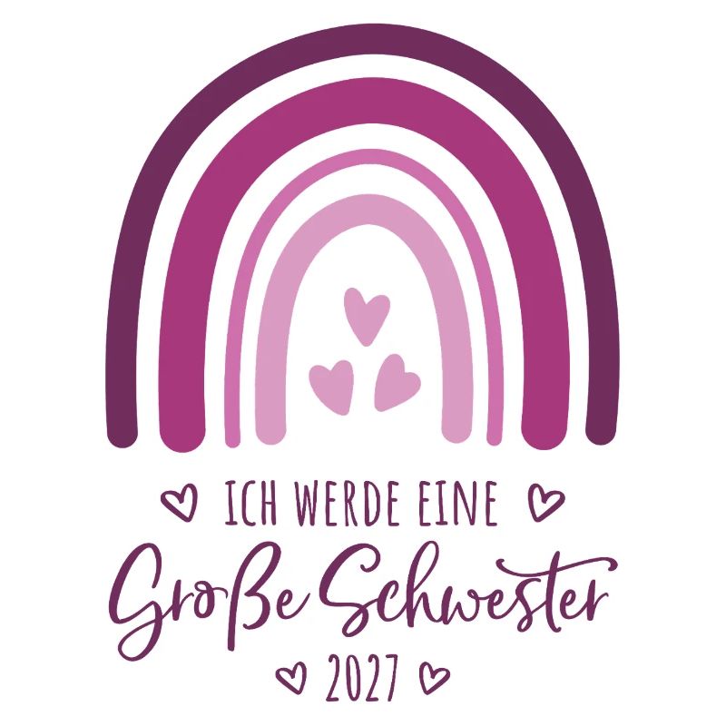 Ich werde eine Große Schwester 2027 Regenbogen