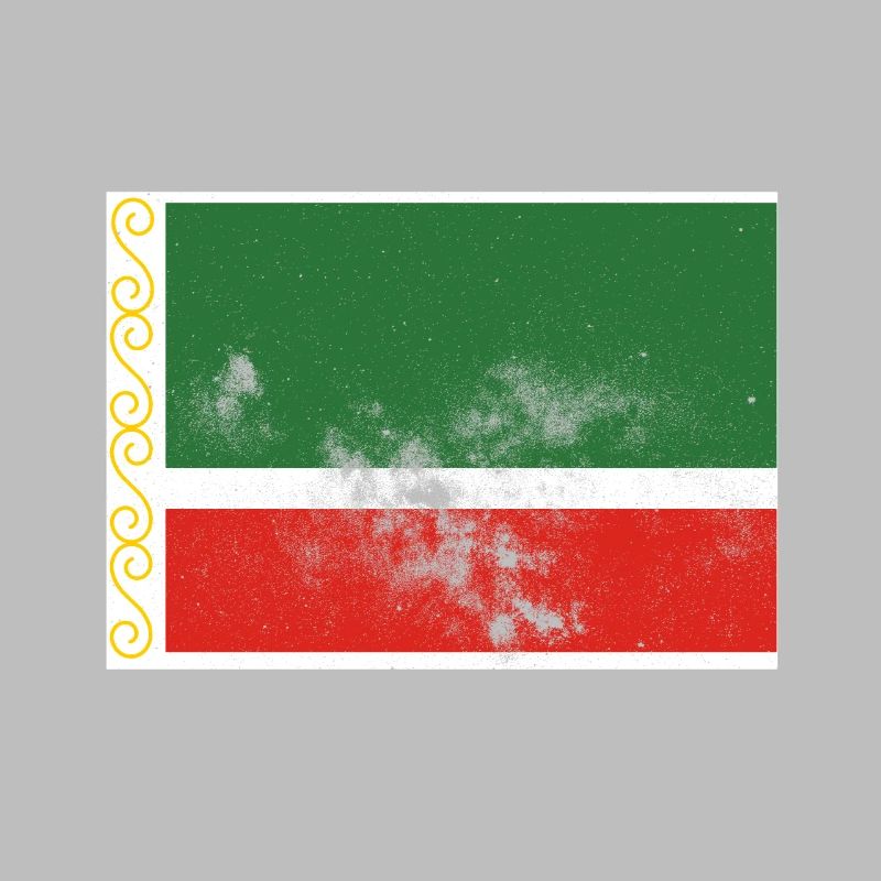 Chechnya Chechen Flag Vintage Effect