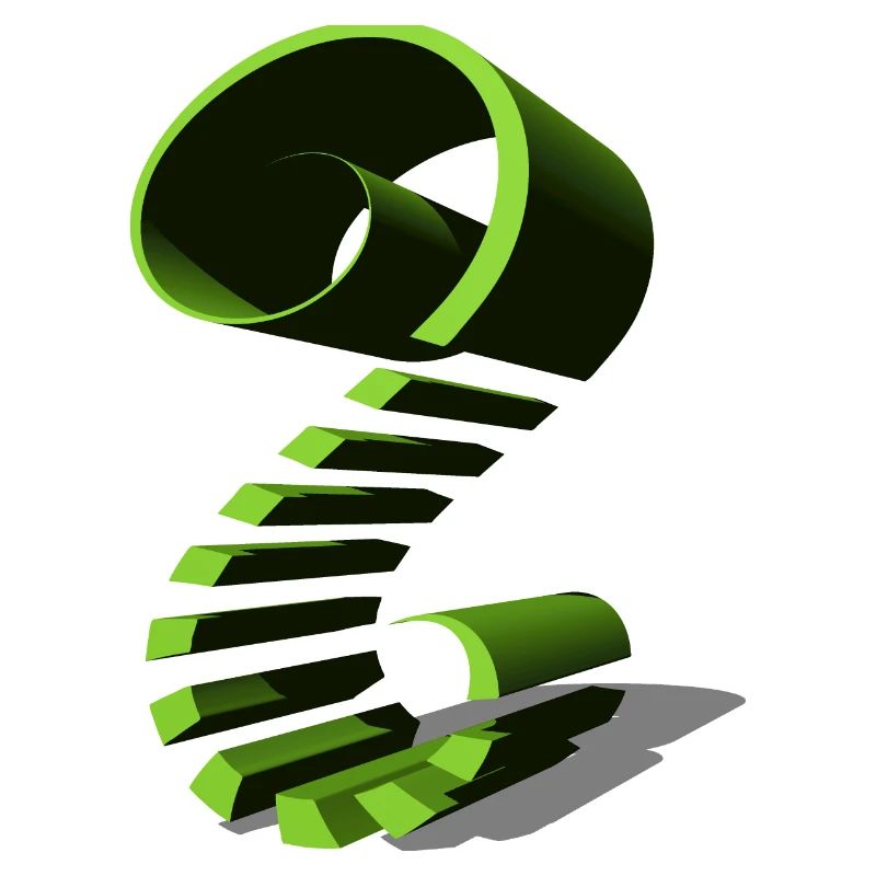 En forme de vert