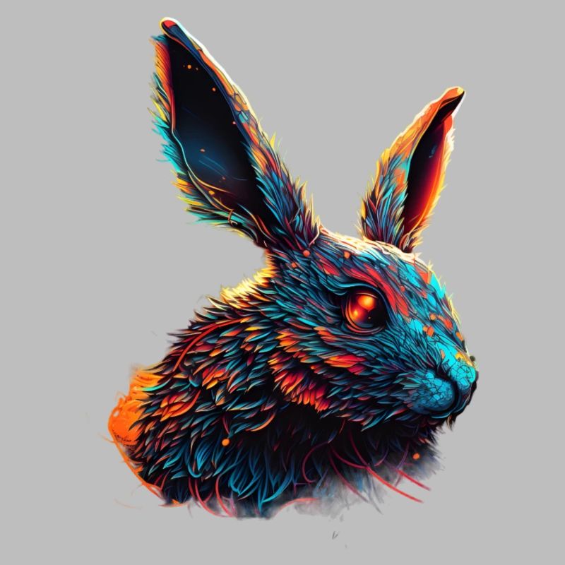 Rabbit Pet Synthwave Gift