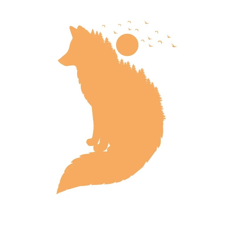 Fuchs vor Mond Rotfuchs Wildtier