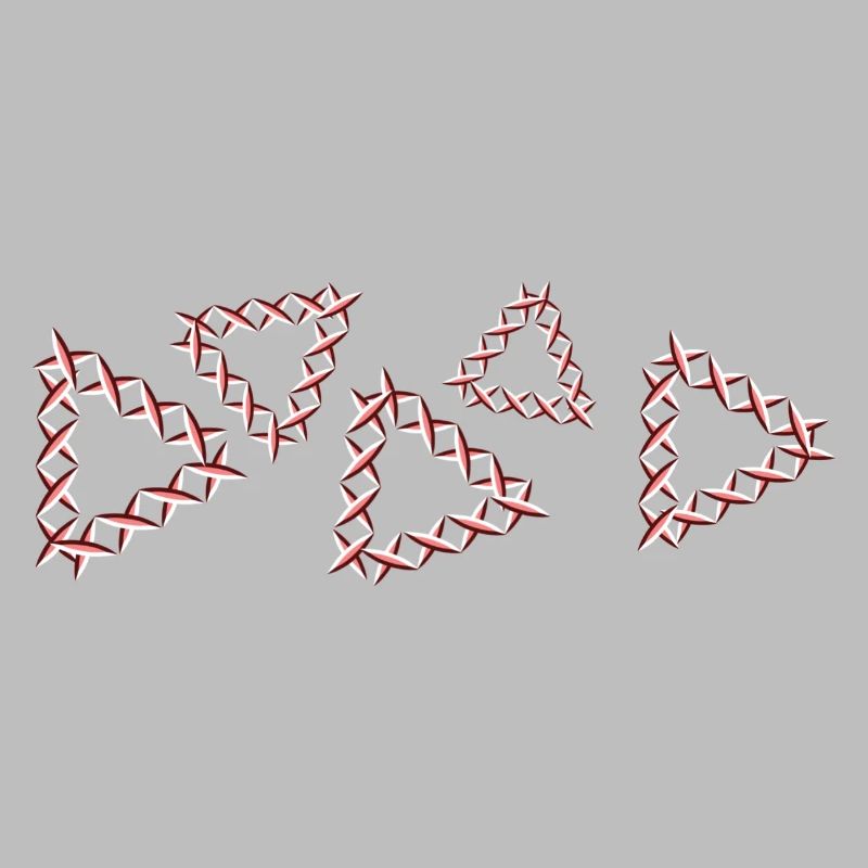 triangular shapes crosses red