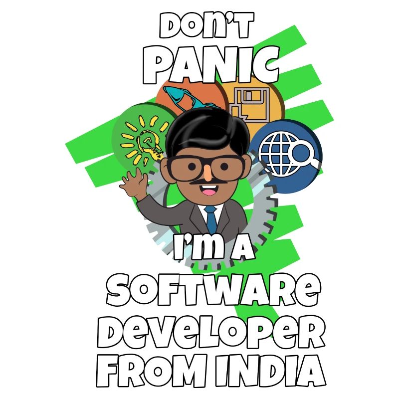 Indien Inder Entwickler Software Code I Geschenk