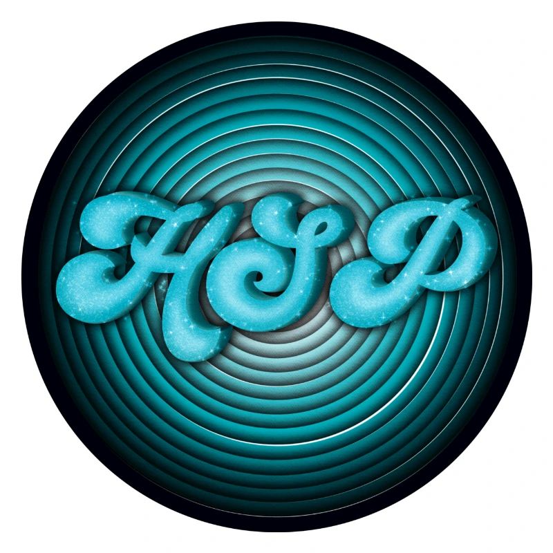 HSP - highly sensitive person circles turquoise