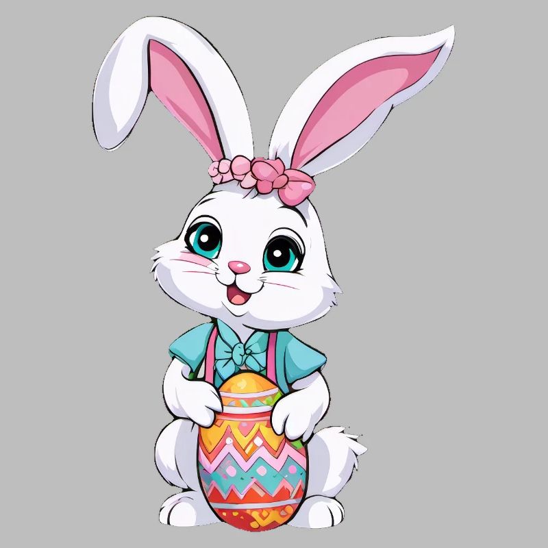 Easter bunny with Easter eggs