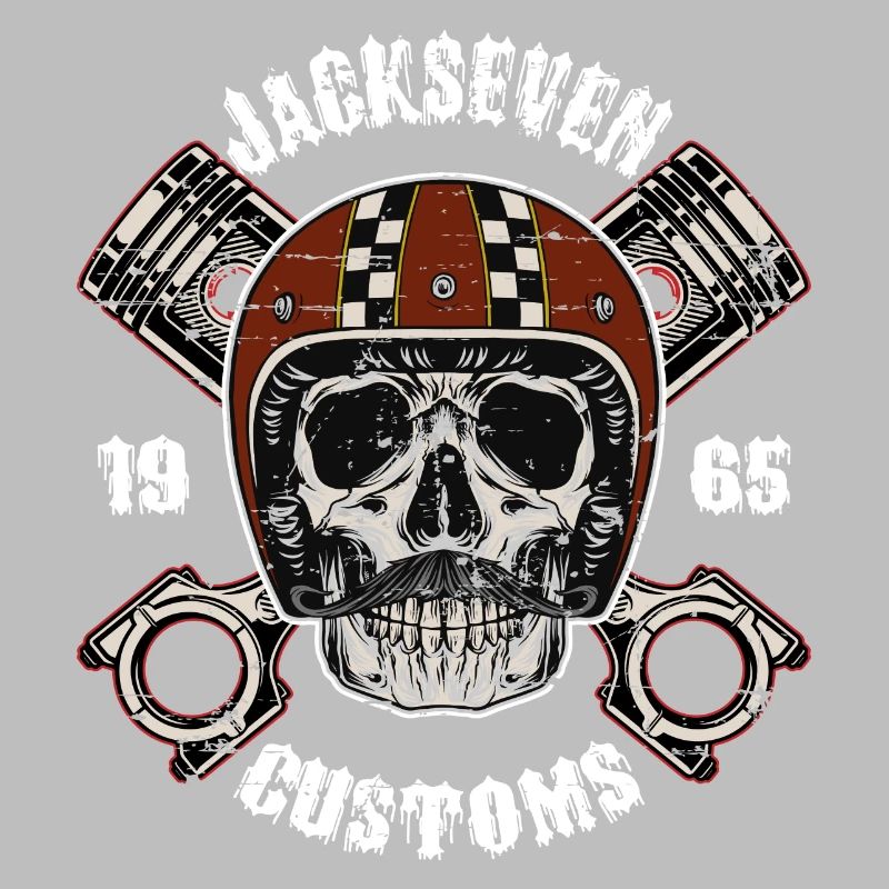 Skull Motorcycle Bobber Biker Course Vélo De Course