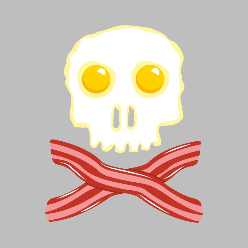 Bacon and eggs Skull Skull - Bacon Eggs