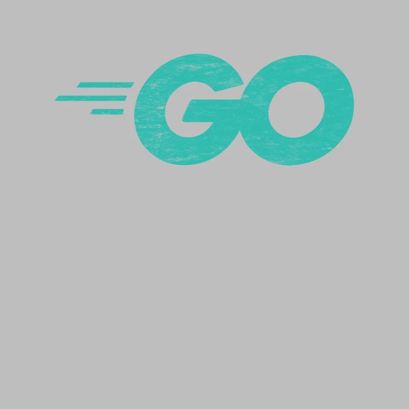 Go Programming Language with Go logo distressed