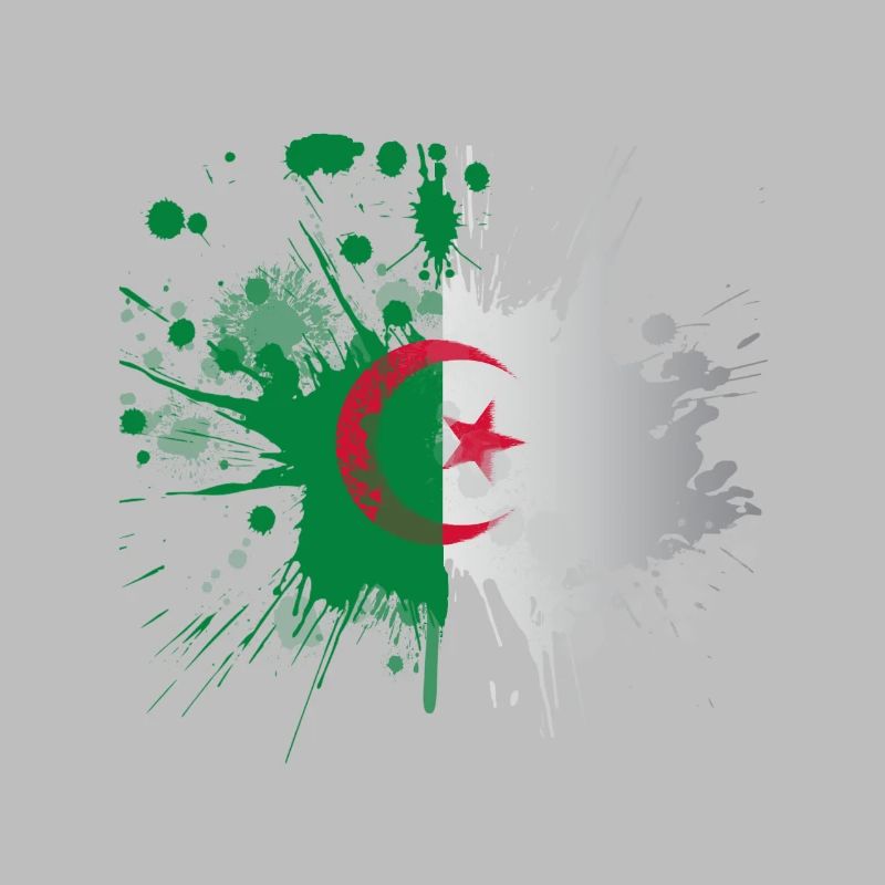 Drapeau Algérie Effet Eclaboussé