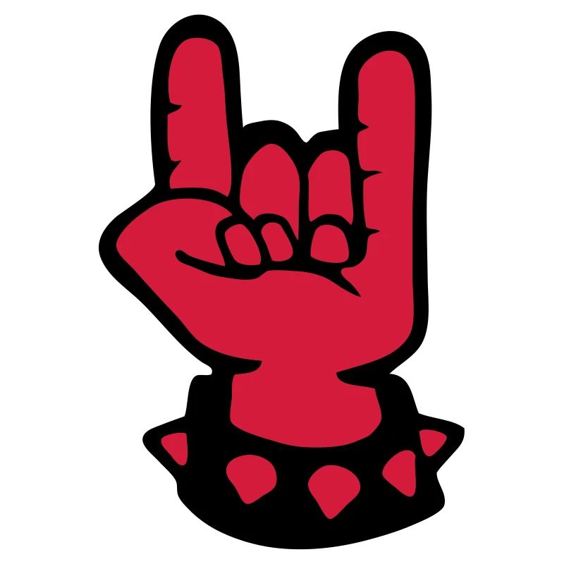 rock hand fork sign devil metal music anime fun
