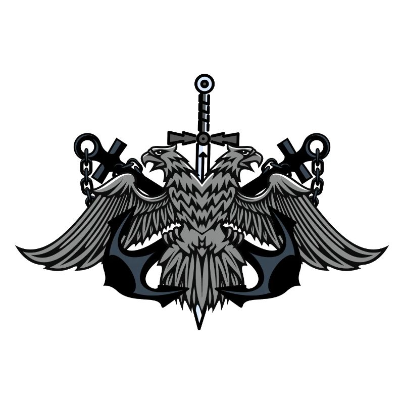 Twin Eagle Crest with Sword