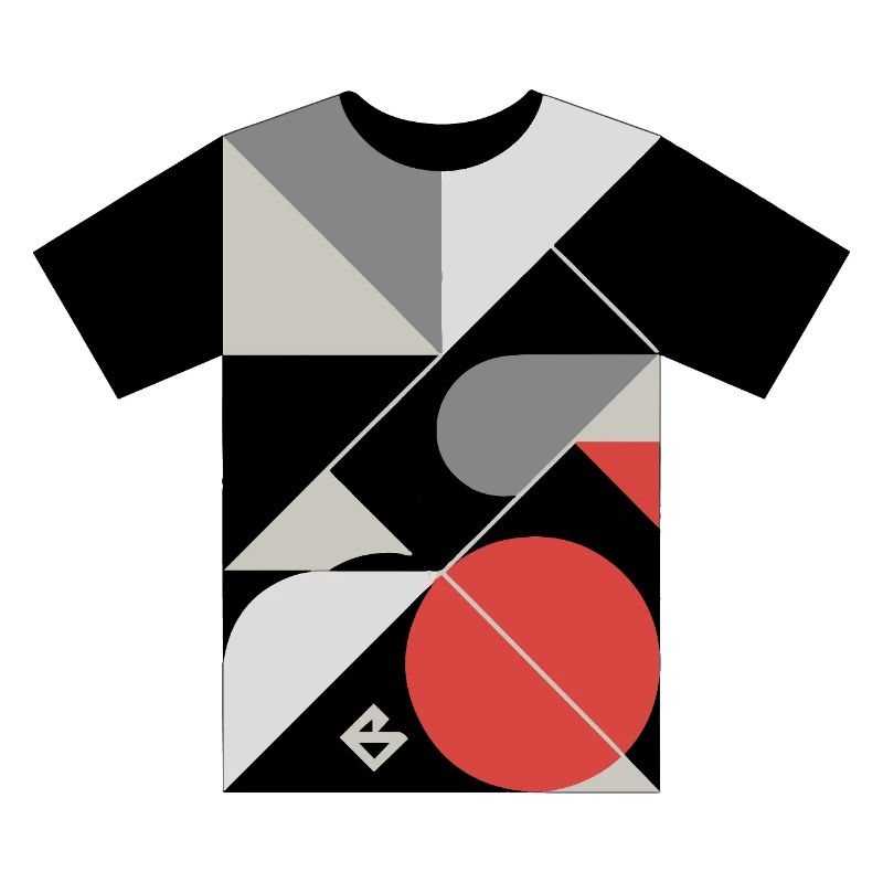 Geometric Mosaic: Red Circle Blocks