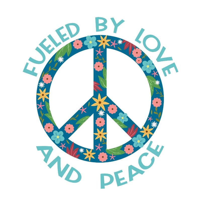 Hippie Karneval Kostüm Geschenk Peace