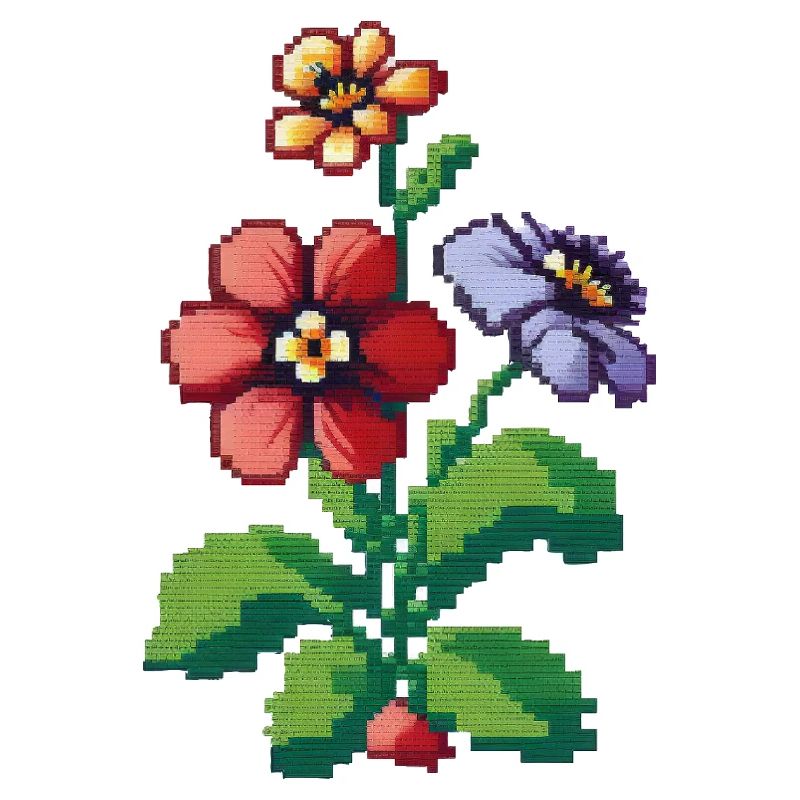 Fleurs Pixel Art