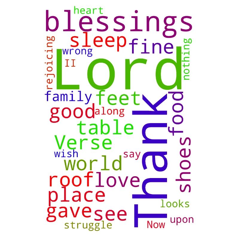 Thank You Lord For Your Blessings On Me