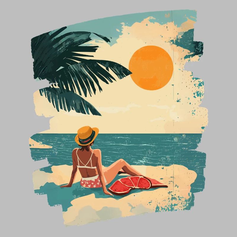 Plage d’été rétro