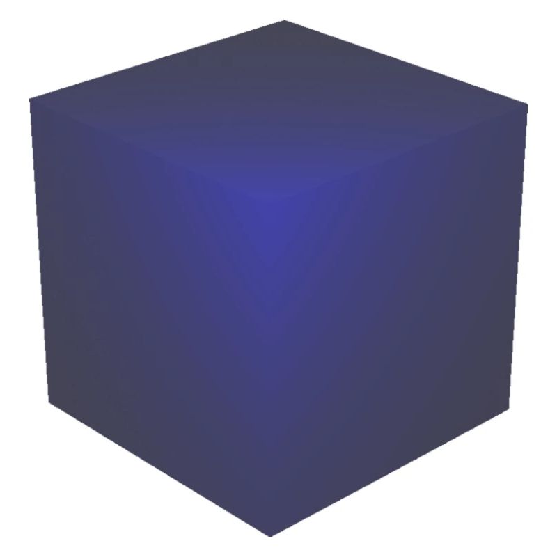 3d cube bleu