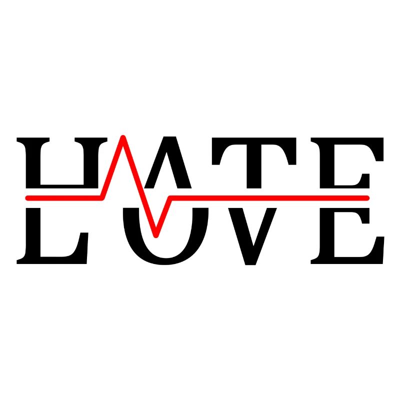 Hate Love hate love heartbeat gift idea