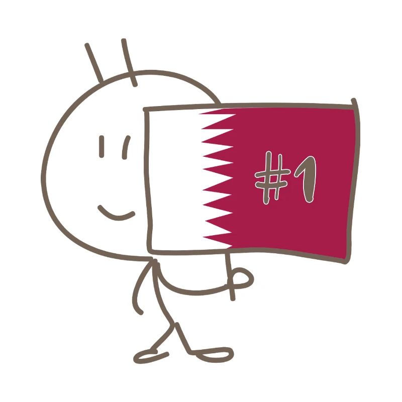 Drapeau_du_Qatar_floque_d-un_#1