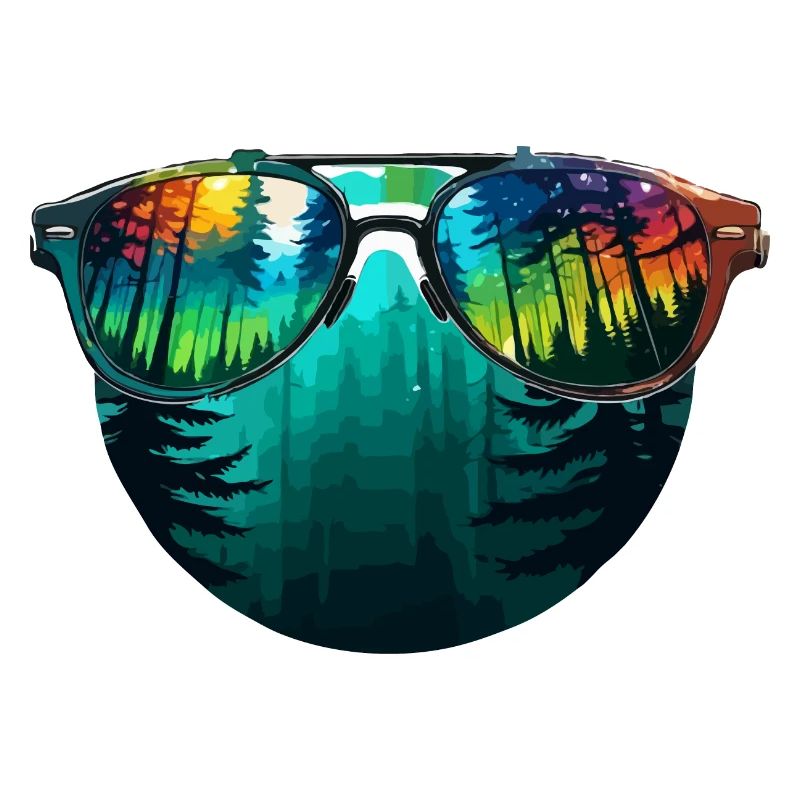 Sunglasses / Reflection / Forest / Reflection