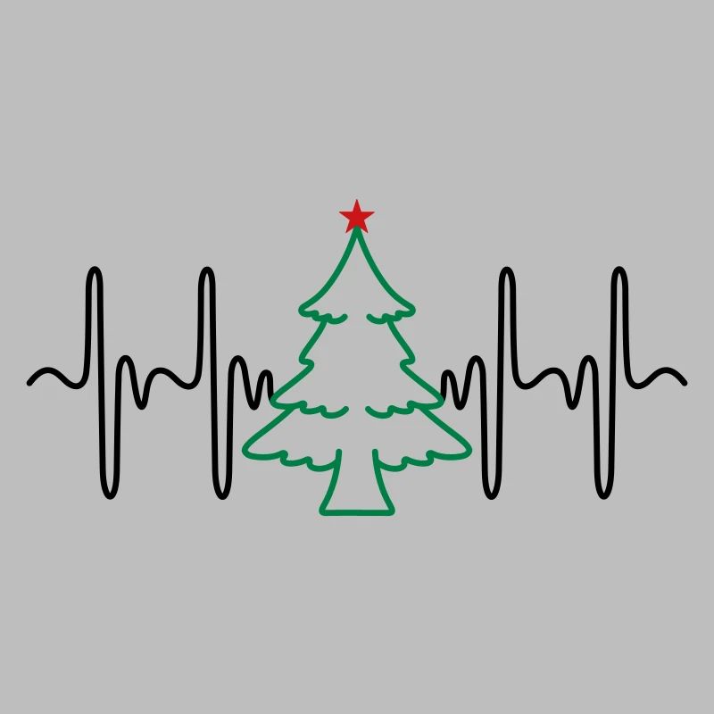 Sapin de Noël Heartbeat (couleurs modifiables)