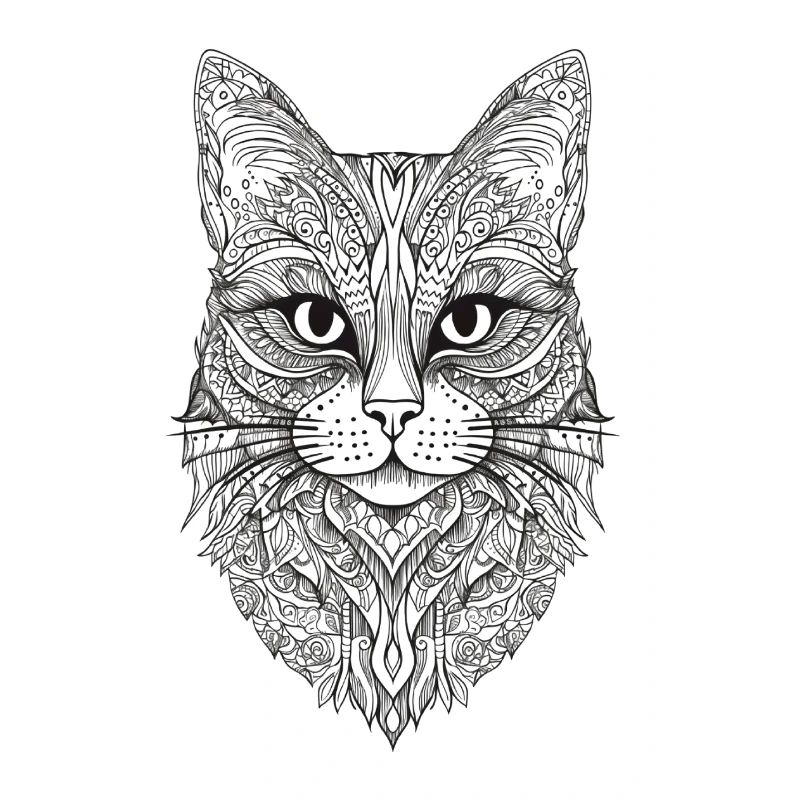 Conception de Mandala de chat