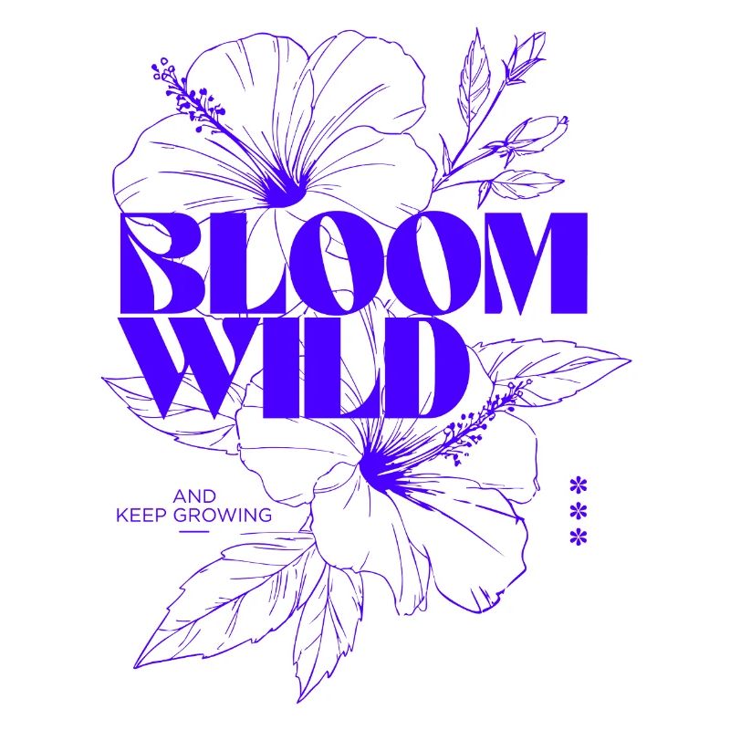 Bloom Wild Floral Typography Design