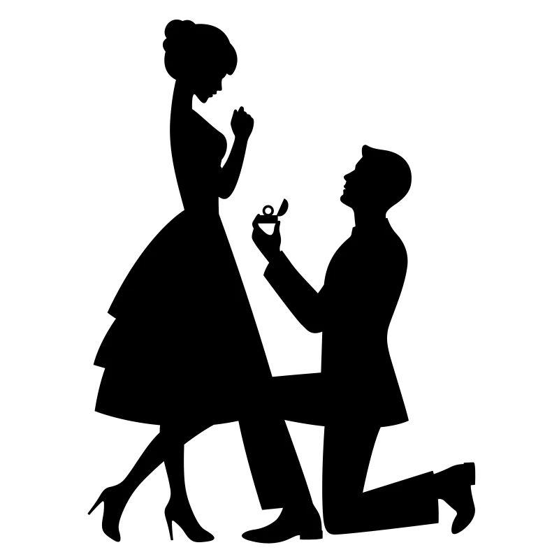 A man makes a marriage proposal
