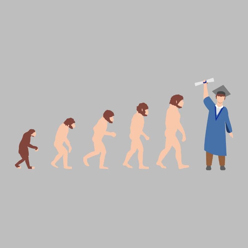 Evolution Abschluss Absolventen Bachelor Geschenk